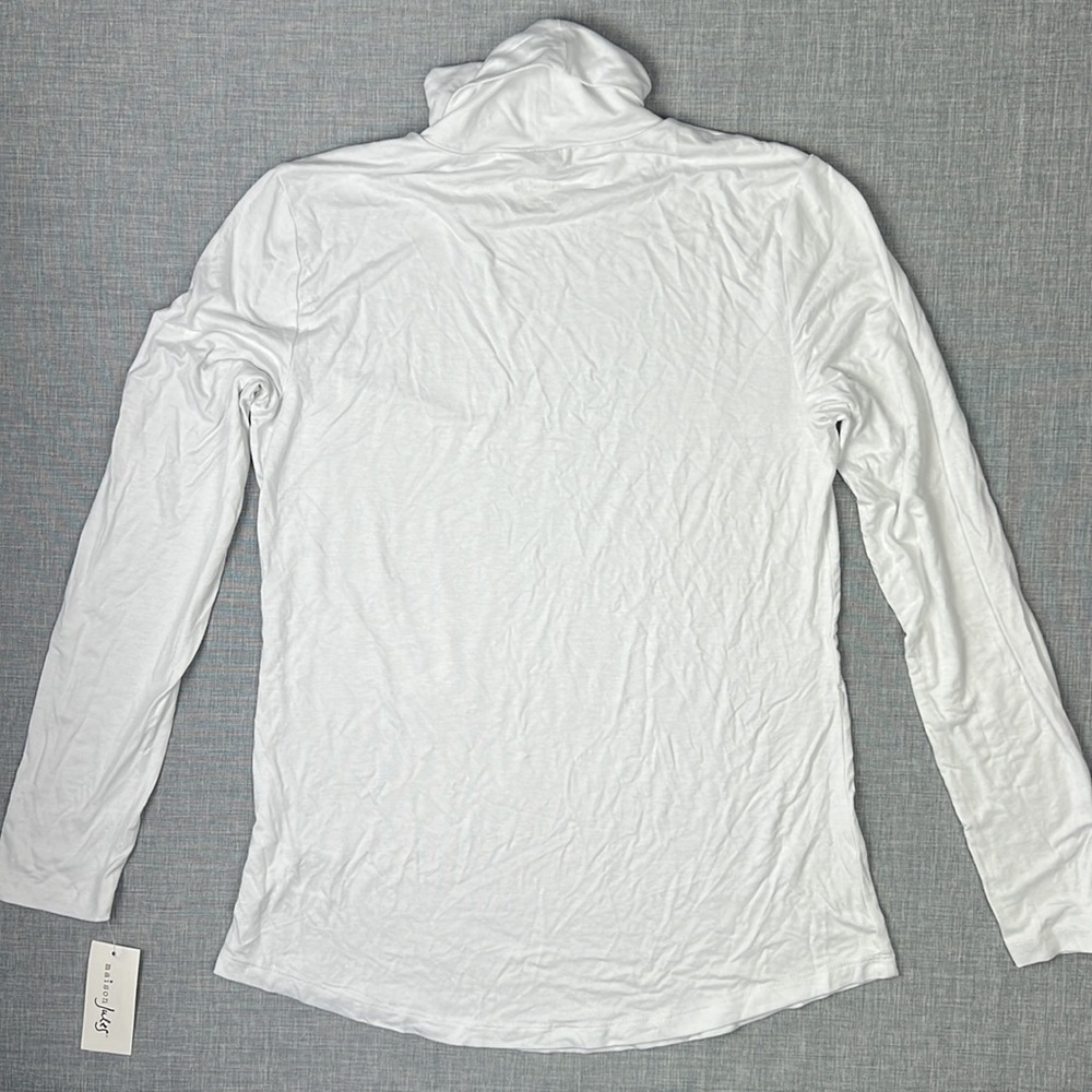 Maison Jules White Layering Long Sleeve Turtleneck Sizes XS M XL XXL - Picture 5 of 6